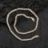 Zircon necklace marquise single row tennis chain