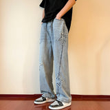 Unisex Jeans Summer American Straight Loose