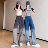 Unisex Jeans Straight Jeans Women's Spring and Autumn Wide Leg Pants