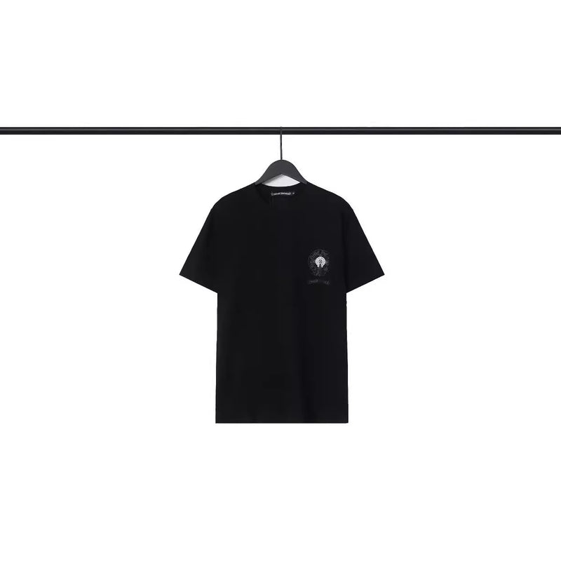 CHH Chrome Heart T Shirts Croix Cross Color Leather Printed Short Sleeve T-Shirt