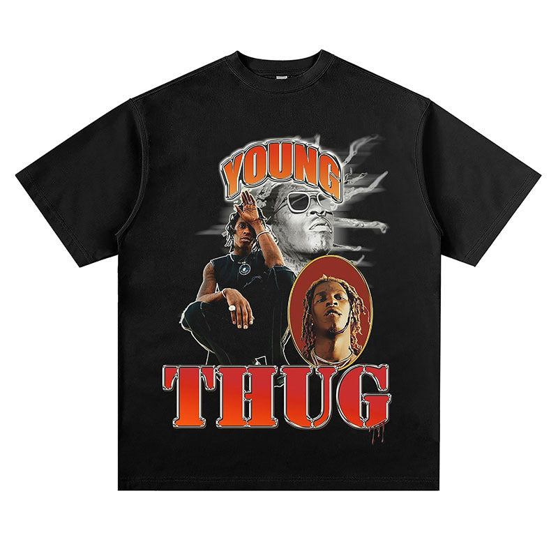 Hip Hop Rapper T Shirt Short Sleeve T-shirt Loose