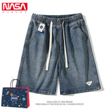 Nasa Shorts Denim Shorts for Men Summer Trendy Student Loose