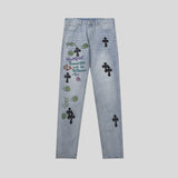 CHH Chrome Hearts Jeans Unisex Casual Loose Jeans