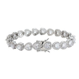 Zircon necklace copper inlaid zircon heart-shaped tennis bracelet