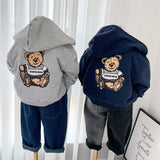 Boy Jacket Boy Hooded Coat Children's Korean-Style Cartoon Spring and Autumn Clothing Children's All-Match