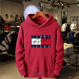 Tommy T Hoodie Hooded Sweater Fleece Print