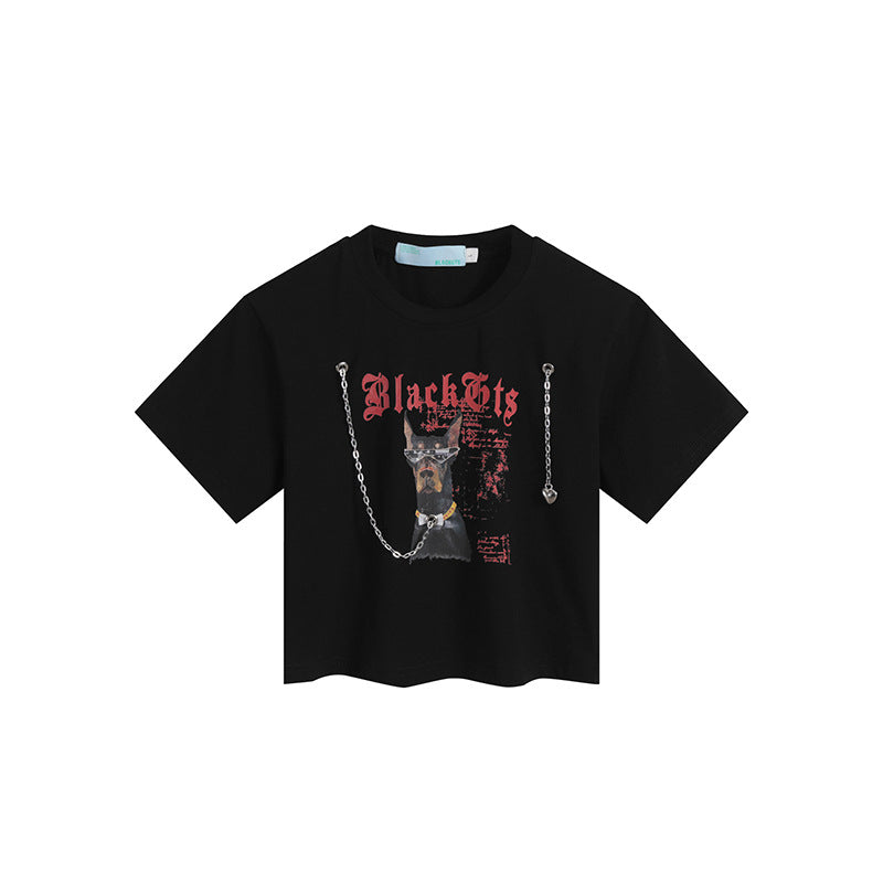 After Prom Shirt Short Summer T-shirt Fashion Brand Retro Hot Girl T-shirt Slim Fit