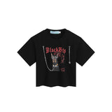 After Prom Shirt Short Summer T-shirt Fashion Brand Retro Hot Girl T-shirt Slim Fit