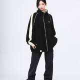 Unisex Baseball Jersey Vintage Lapel Jacket Casual Top