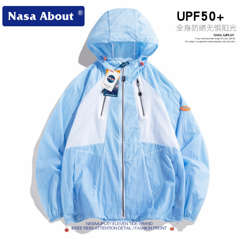 Nasa Sun Protection Shirt Summer Sun Protection Clothing Men's Summer Fashion Brand