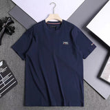 Tommy T Shirts Tommy Chest Embroidered Logo round Neck Short Sleeve T-shirt