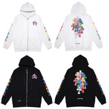 CHH Chrome Heart Hoodie Crowe cotton terry zip-up cardigan hooded sweater