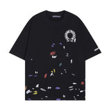 CHH Chrome Heart T Shirts Croix Cross Sanskrit Embroidery Versatile Casual Loose