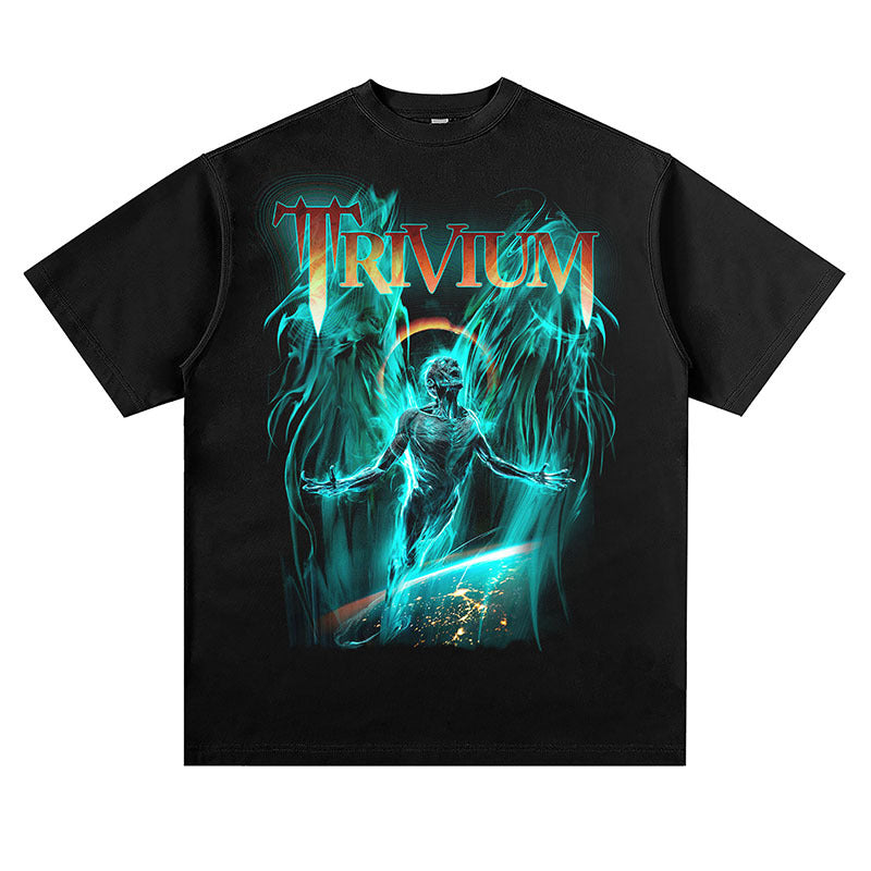 Rock Band T Shirt Short Sleeve T-shirt Loose European and American