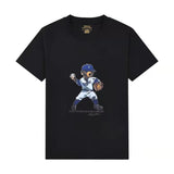 Tommy T Shirts Ruff Bear Loose-Fitting Casual round-Neck Short Sleeve Digital Printed T-shirt