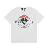 Vlone T Shirt Spring Summer Square Letter Pattern Crew Neck