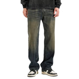Unisex Jeans Vintage Old Straight Jeans Autumn and Winter Loose Wide Leg Casual Pants