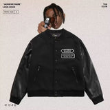 Unisex Baseball Jersey Spliced Baseball Suit Embroidered Loose Jacket