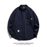 Men Long-Sleeved Shirt Spring Long Sleeve Shirt Coat Loose All-Match Casual