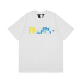 Vlone T Shirt spring and summer gradual change big V pattern