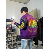 Unisex Baseball Jersey Vintage Embroidered Baseball Suit Spring and Autumn Casual Loose Jacket