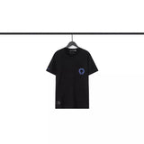 CHH Chrome Heart T Shirts Blue Cross Loose Crew Neck Short Sleeve