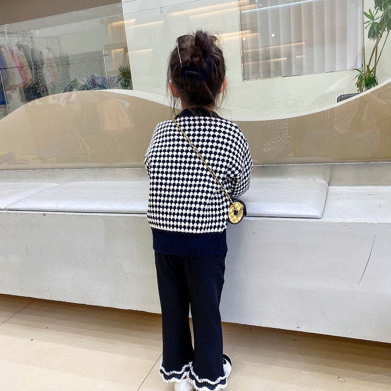 Girl Jacket Girls' Coat Sweater Tops Autumn and Winter