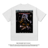 Rock Band T Shirt Short Sleeve Men's Washing Trend