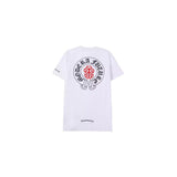 CHH Chrome Heart T Shirts Croix Cross Color Leather Printed Short Sleeve T-Shirt