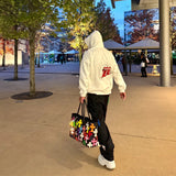 Chh Chrome Heart Leather Bag Cross Colored Shopping Bag