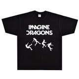 Rock Star T Shirt Imagine Dragons on Top of the World T-shirt Band Rock Loose Short Sleeve