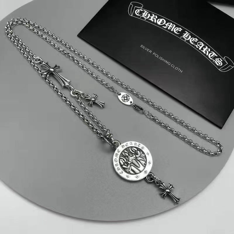 Chrome Heart Necklace Vintage Hip Hop Necklace