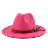 Walter White Fedora Solid Color Top Hat Versatile Fedora Hat British Style Big Brim Woolen Hat
