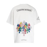 CHH Chrome Heart T Shirts Colorful Cross Flower Arm Short Sleeve