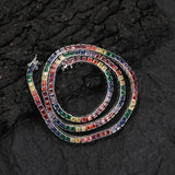 Zircon necklace square colorful zircon