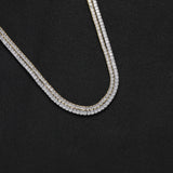 Zircon necklace single row chain