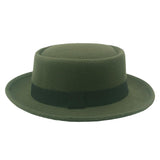 Walter White Hats Bowler Men's Hat Wool Woolen Hat Female Felt Cap Curling Small Brim