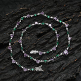 Zircon necklace Colorful love mix and match tennis chain