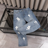CHH Chrome Hearts Jeans Unisex Casual Loose Jeans