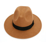 Walter White Fedora Fedora Hat Autumn and Winter Broad-Brimmed Hat Fashion Woolen Hat Men's and Women's Cashmere Felt Cap