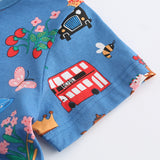 Girl Dress Girls' Summer Knitted Cotton Cartoon Printed Princess Dress Cute Fashion