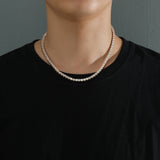 Zircon necklace copper inlaid zircon single row chain