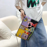 Chh Chrome Heart Leather Bag Embroidered Shoulder Crossbody Bag