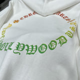 CHH Chrome Heart Hoodie Yellow green gradual change letter horseshoe flower arm cross hooded sweater