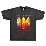 Rock Star T Shirt Arch Enemy as the Stages Burn T-shirt Rock Band American Style Loose Vintage Short Sleeve