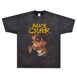 Rock Star T Shirt Alice Cooper Contrictor T-shirt Rock American Style Loose Vintage Short Sleeve