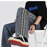 Unisex Jeans Vintage High Street Casual Straight