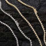 Zircon necklace heart-shaped chain