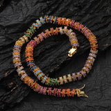 Zircon necklace colorful hoop tennis necklace