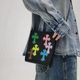Chh Chrome Heart Leather Bag Colored Leather Cross